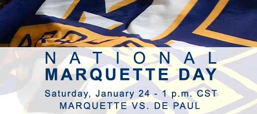 Save the date for National Marquette Day, Saturday, January 24 - Marquette Men's Basketball vs. DePaul
