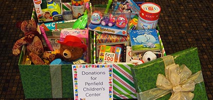AMUW Advent Luncheon donations for Penfield Childrens Center