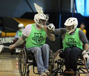 Wheelchair lacrosse team