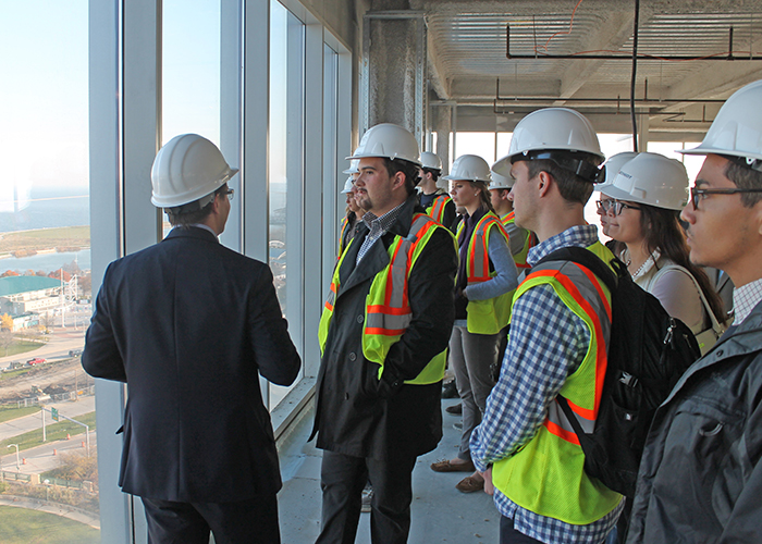 Real Estate students touring new construction