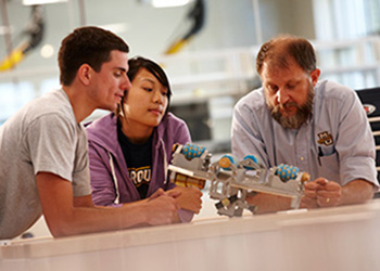 Students in a lab on the Marquette campus