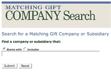 Match donation by company