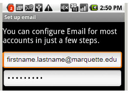 Enter your marqnet username and password when prompted.