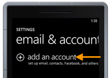 Tap add an account.
