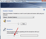Set up volume on the microphone