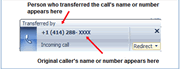transfer caller id