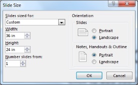 Microsoft PowerPoint-setting a custom slide size