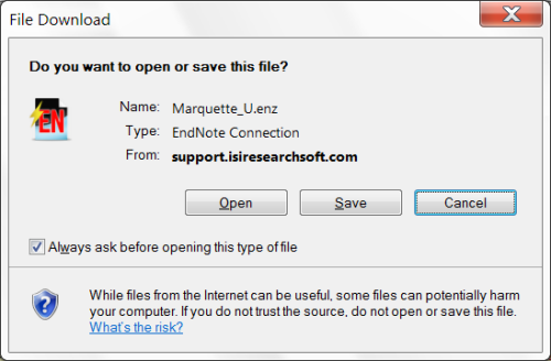 screen capture of save screen
