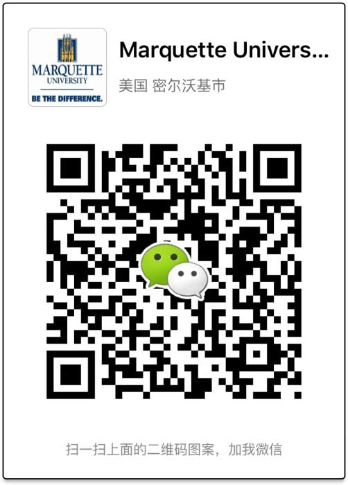 QR code to join Marquette on WeChat