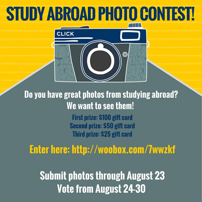 Flyer for the 2017 Study Abroad Photo Contest
