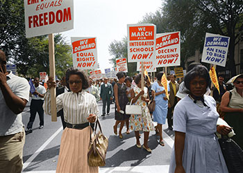 Demonstrators at the 1963 March on Washington.