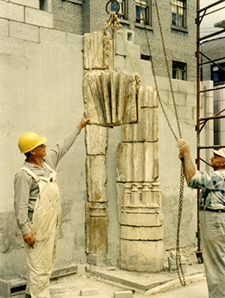 Construction of the St. Joan of Arc Chapel in 1965