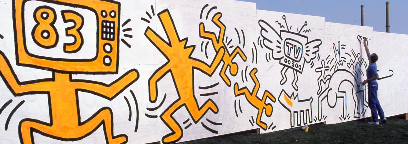 "Construction Fence" by Keith Haring, 1983, mixed reality experience