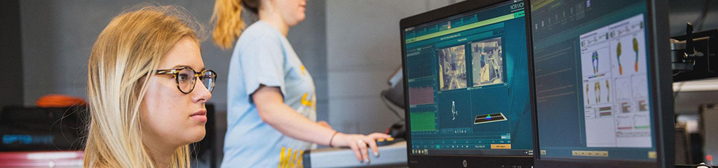 Student working on computer