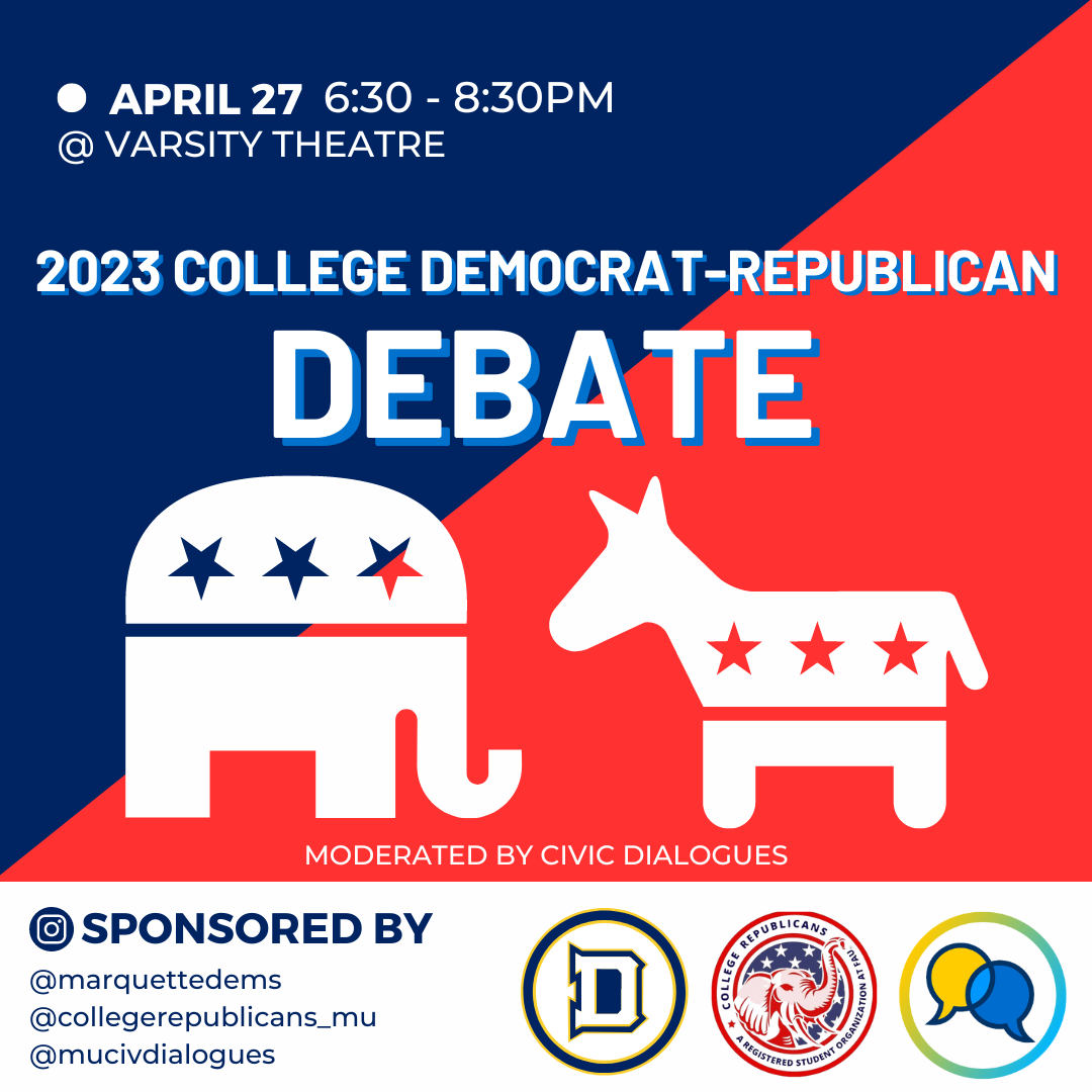 2023 College Democrat-Republican Debate Moderated by Civic Dialogues
