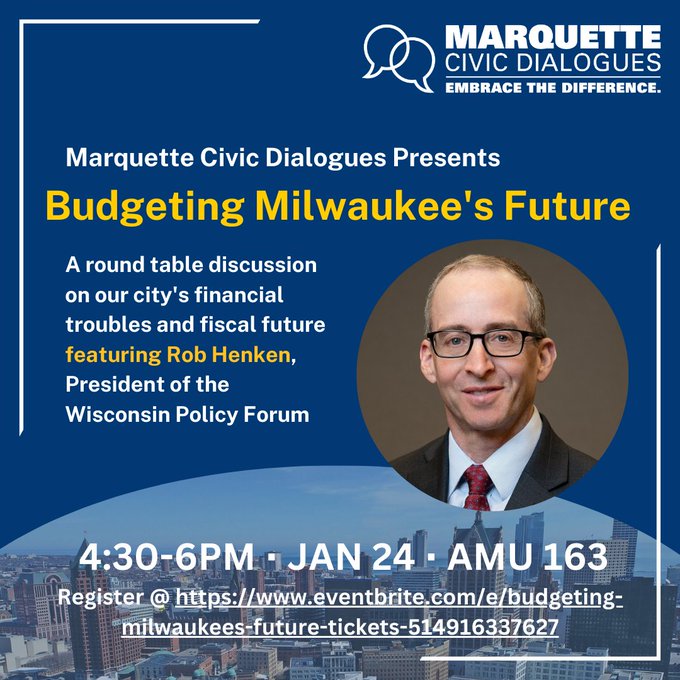 A roundtable discussion on our city's financial troubles and fiscal future, featuring Rob Henken, President of the Wisconsin Policy Forum.