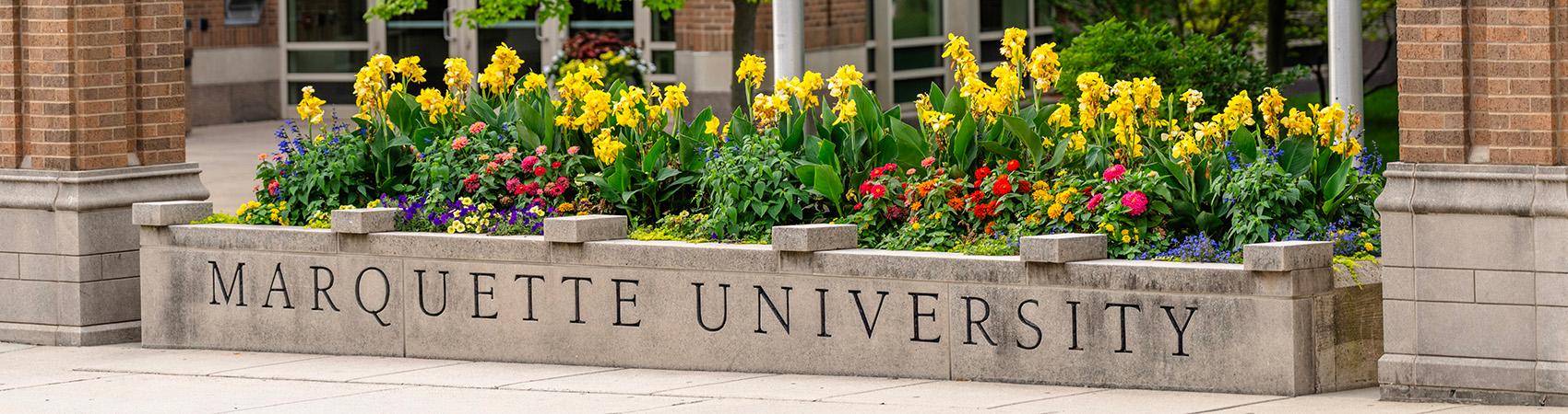 Marquette University flower bed