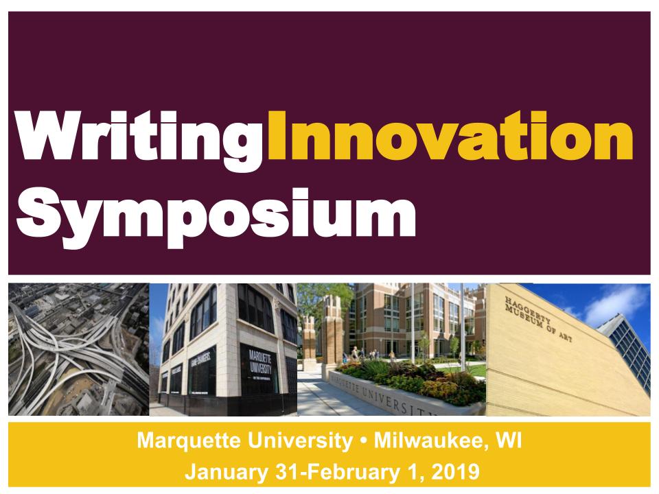 Writing Innovation Symposium 2019