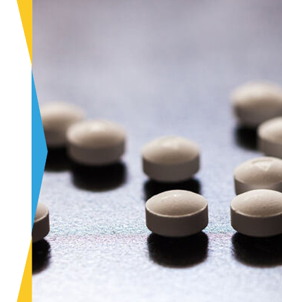 Opioid tablets on a table