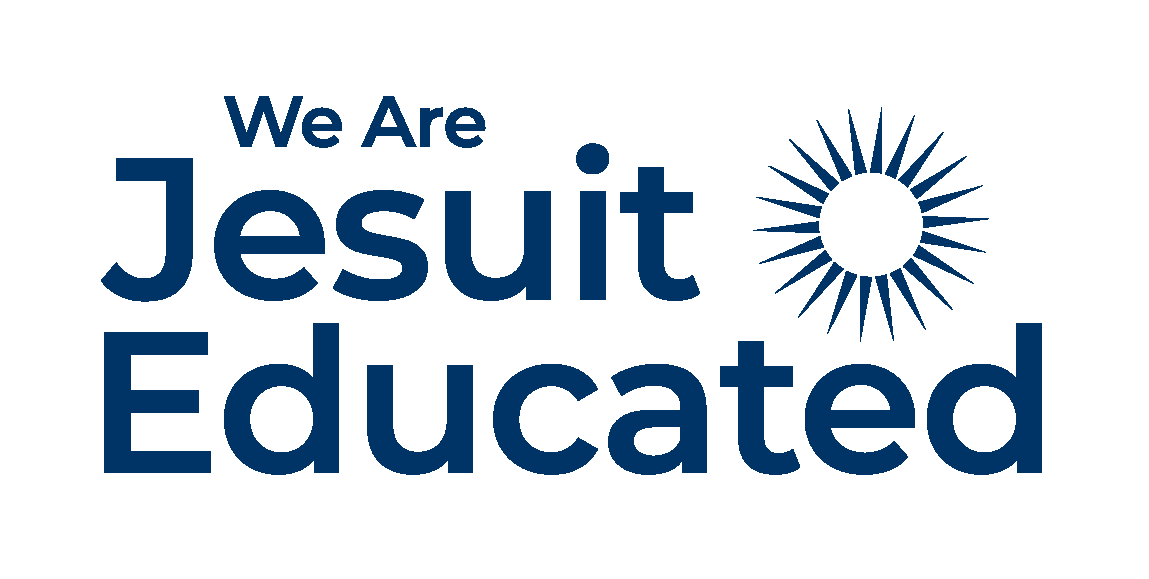 We are jesuit educated sunburst logo