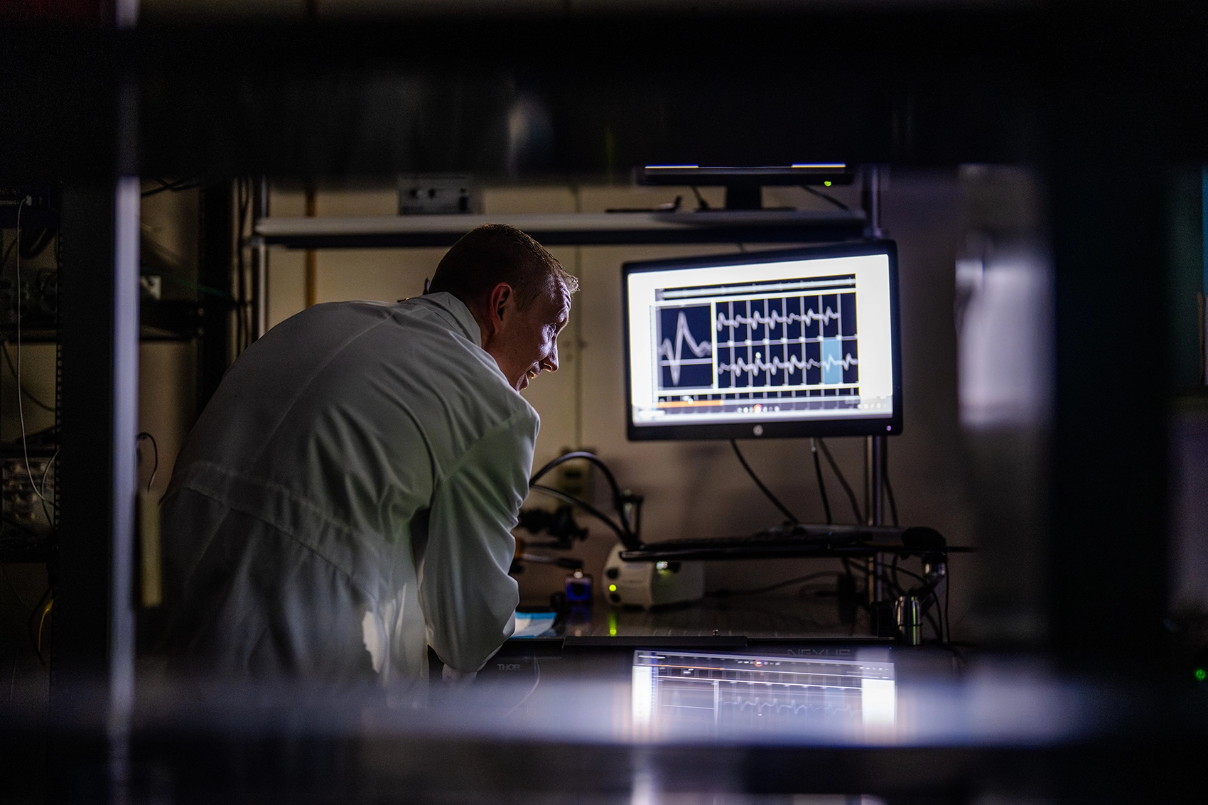 Dr. Jordan Williams in lab