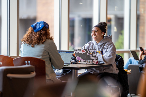 Students studying on the Marquette campus