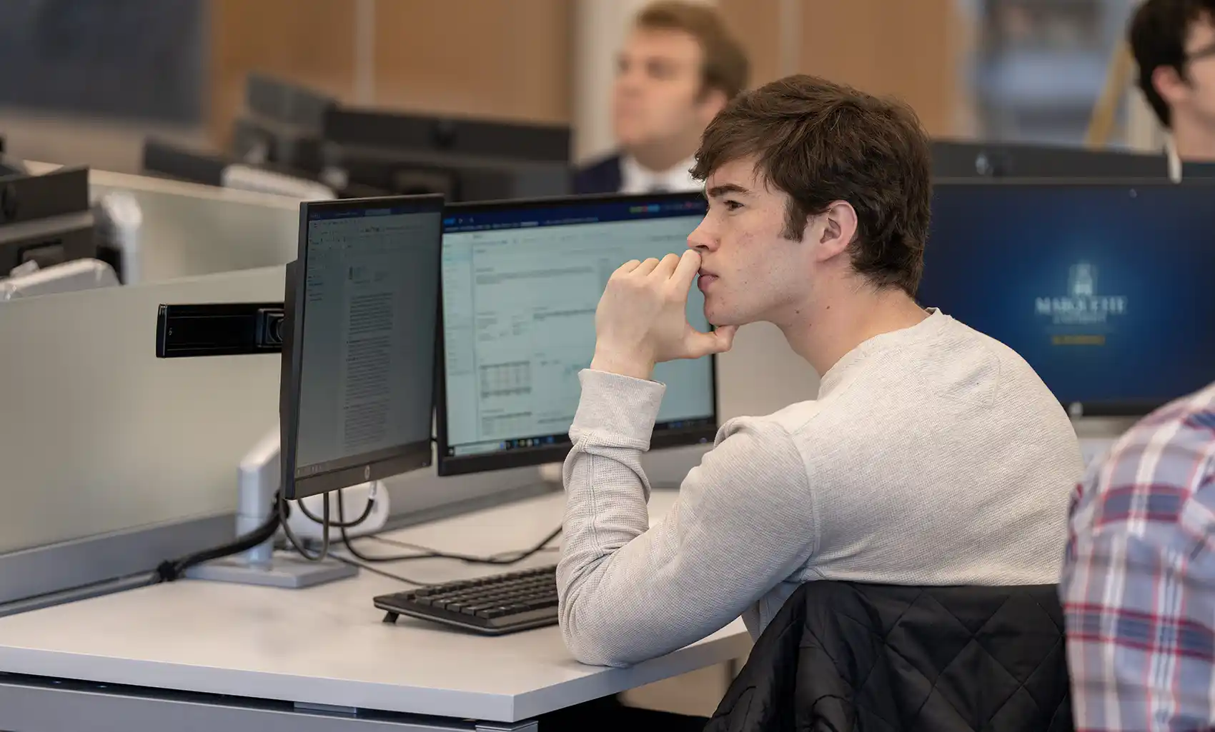 Students studying