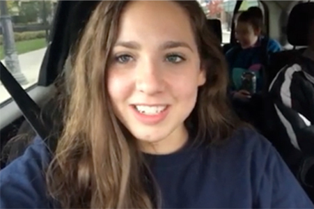 A screenshot of a Marquette student from the My Marquette video