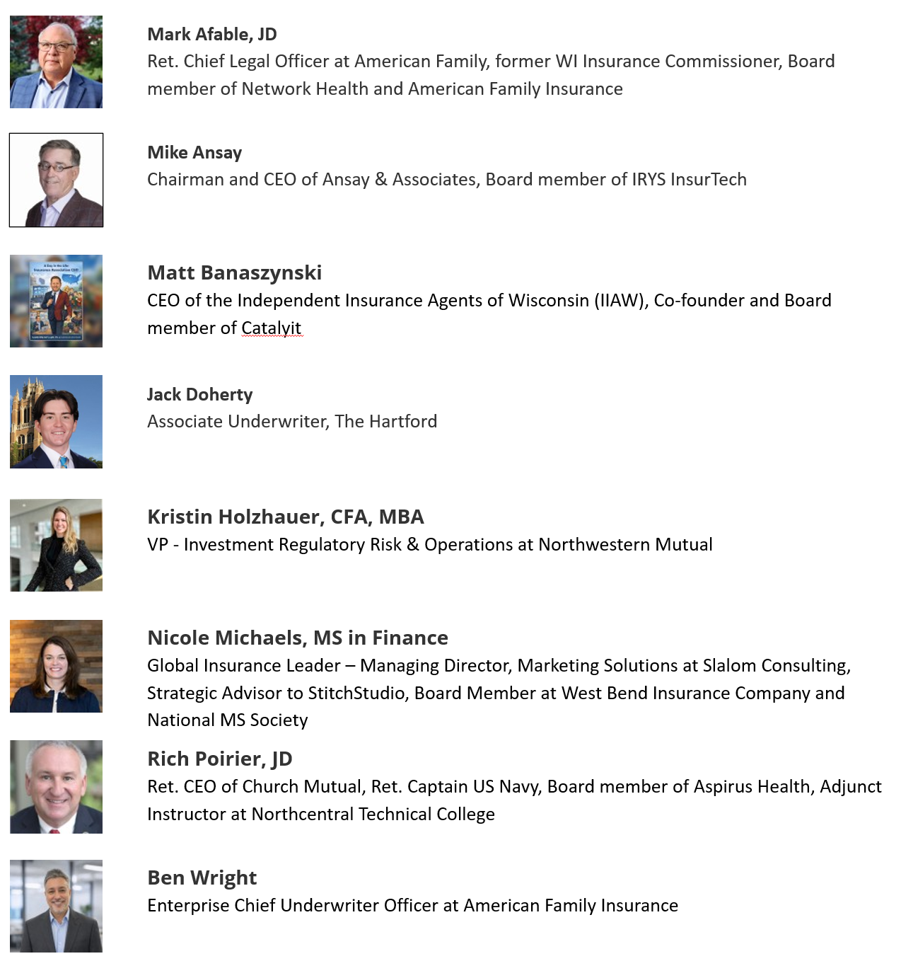 Advisory board photos