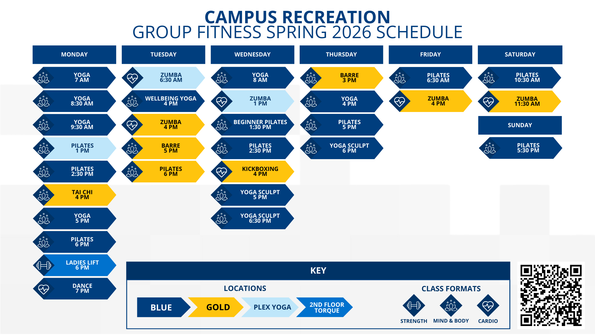 Group Fitness Fall 2025 Schedule