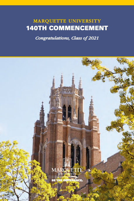 Cover image of the 2021 commencement program booklet