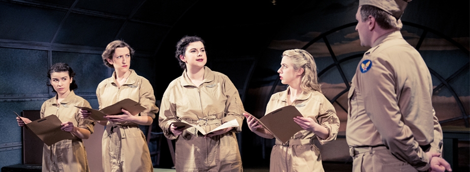 Production in Helfaer Theatre of students working with professional actors