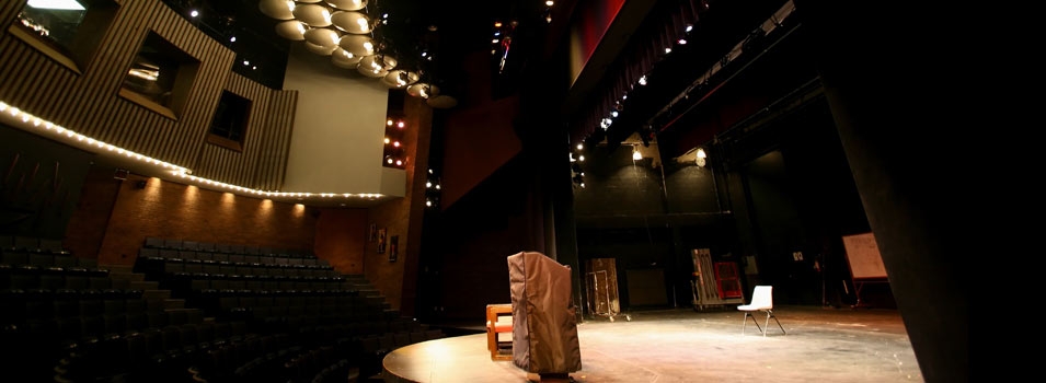 Helfaer theatre stage with chairs