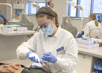 An Orthodontics student in the Marquette University School of Dentistry