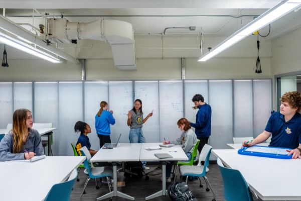 students collaborating