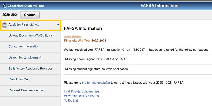 Step 3: Apply for Financial Aid