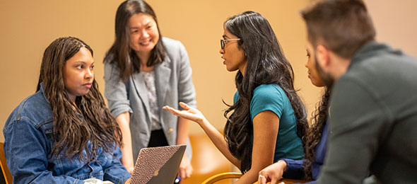 Students and Marquette Faculty in School Counseling classroom through Marquette University Graduate School