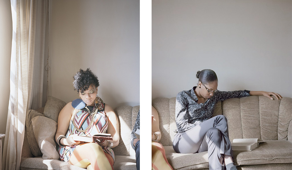 Reading Women photos by Brooklyn-based artist Carrie Schneider
