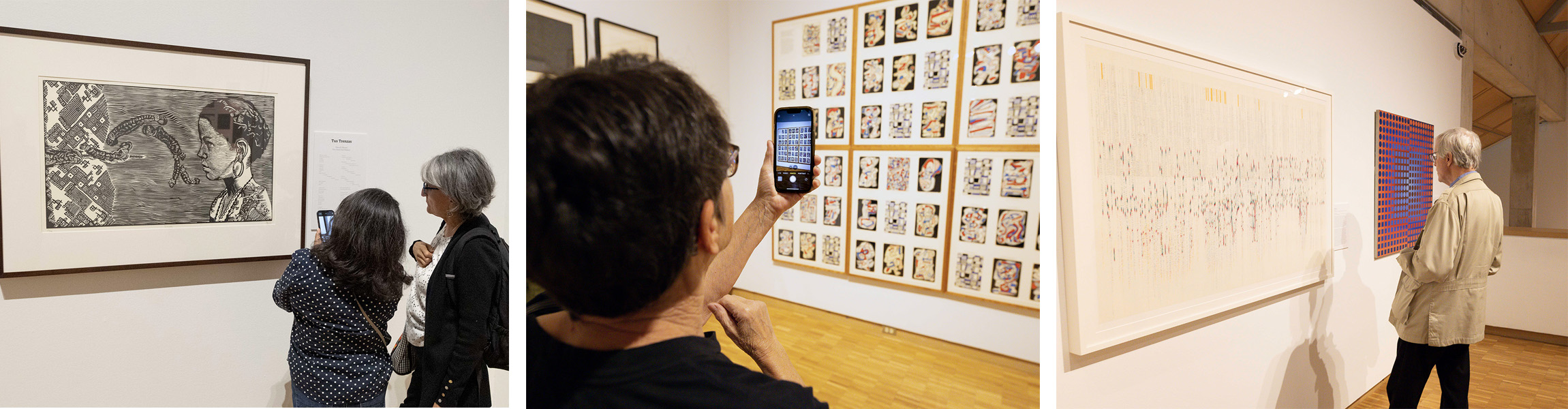 visitors enjoying the exhibitions