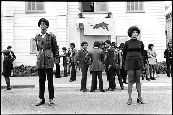 Photograph of George Jackson's funeral by Steven Shames