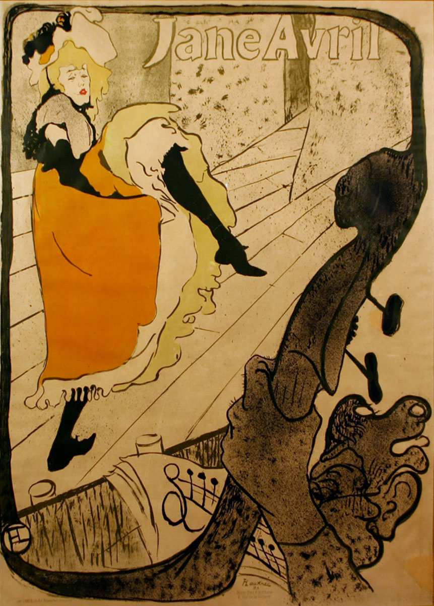 Jane Avril lithograph by Henri de Toulouse-Lautrec