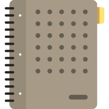 Animated image of a notebook.