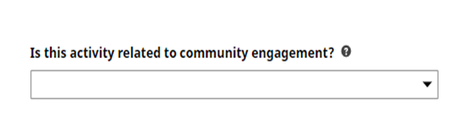 Is activity related to community engagement