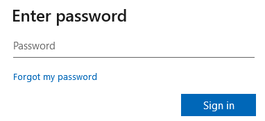 Enter Password Password Forgot my password Sign In