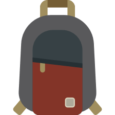 Animated image of a backpack.