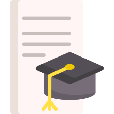 Image of paper with graduation cap