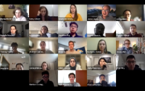 Screenshot of Virtual INIA Alumni Panel Event
