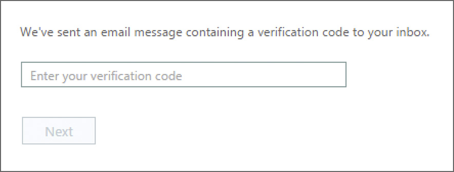 Enter email verification code
