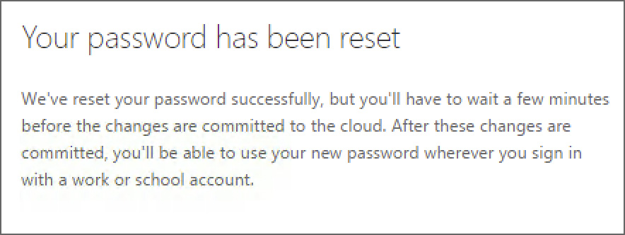 Your password has been reset