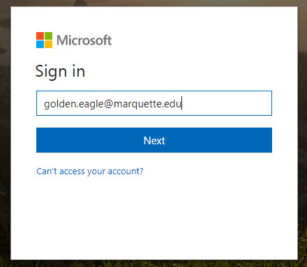 Log In To Office 365 Portal It Services Marquette University